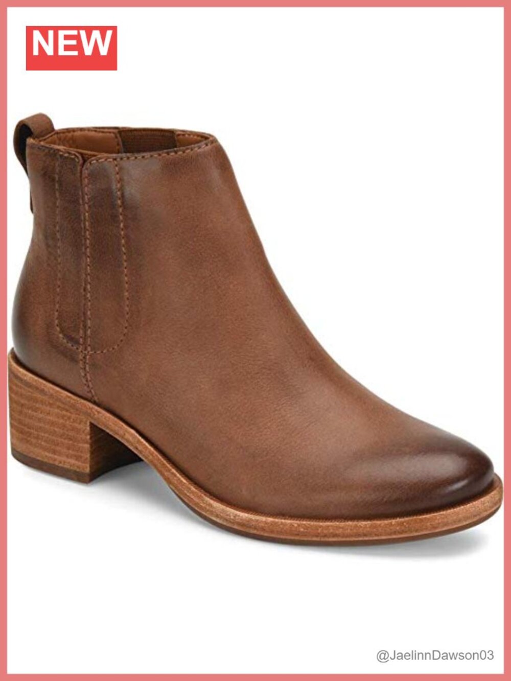 Kork-Ease Mindo Women's Pull-On Ankle Bootie Leather Block Heel